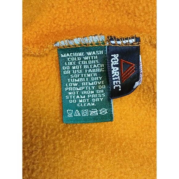 LL Bean Fleece Vest Mens Large Tall Orange Fishcreek Ranch Warm Layering Jacket - Picture 7 of 9